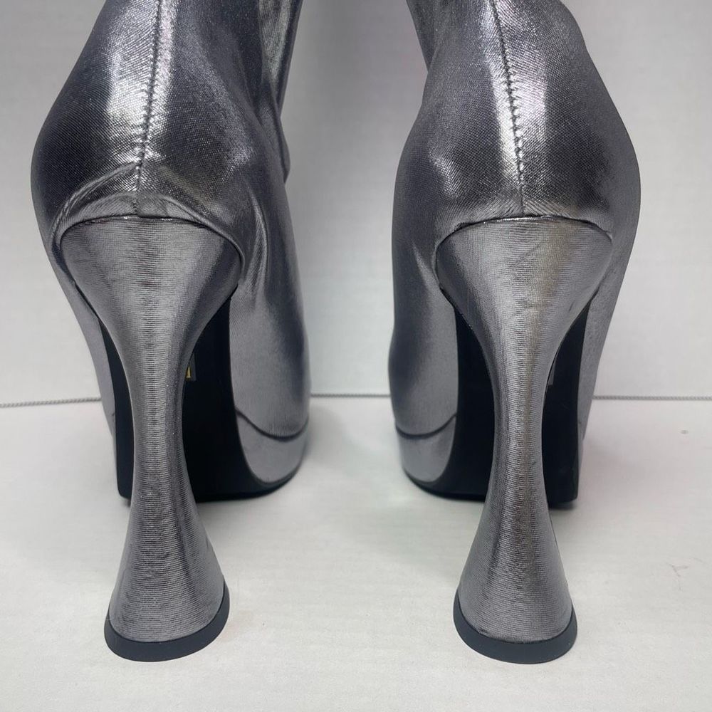 Jeffrey Campbell BNIB Small PANTALONES 6M platform women Silver - Picture 3 of 16